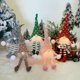 thumbnail image 1 of Adornos navideños Muñeca de punto $ Adornos navideños de muñeco peludo de Papá Noel $ Led con luces Árbol de Navidad colgante de anciano sin rostro, 1 of 2