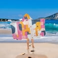thumbnail image 2 of Yayeee Kids Hooded Towels Toddler Soft Absorbent Beach Bathing Wrap 50" x 23.5", Art Geometric, 2 of 5