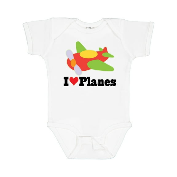 Inktastic I Love Planes Cute Airplane Boys or Girls Baby Bodysuit