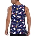 thumbnail image 3 of Fotbe Lama in Space Pattern Men's Quick Dry Workout Tank Top Gym Muscle Tee Fitness Bodybuilding Sleeveless T Shirt Breathable Workout Shirt-Large, 3 of 9