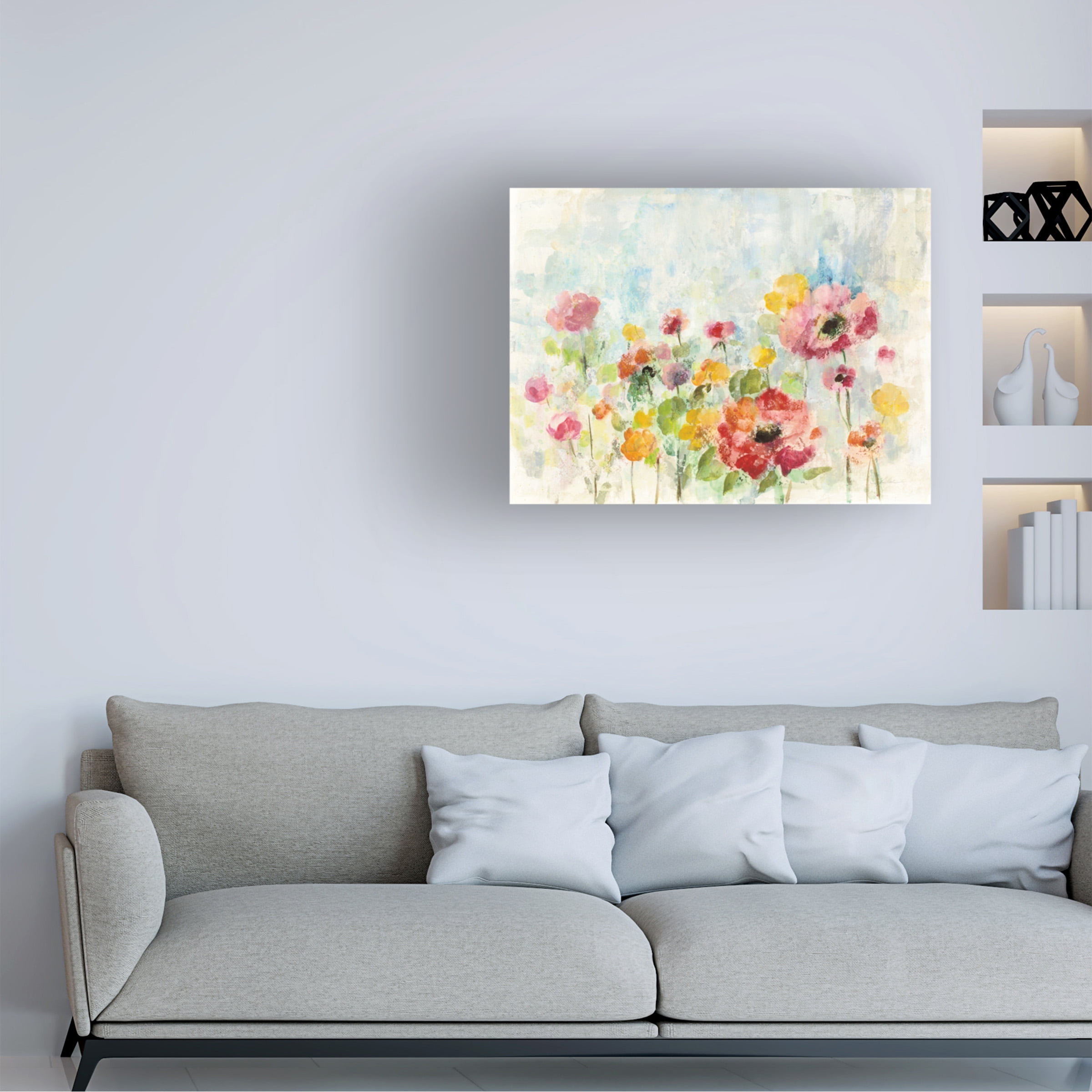 Trademark Fine Art 'Summer Rain Floral' Canvas Art by Silvia Vassileva