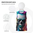 thumbnail image 3 of Naloa Modern Abstract Colorful Skull A Basketball Jersey Reversible Men's Mesh Athletic Sports Shirts Training Practice S-4XLMedium, 3 of 6