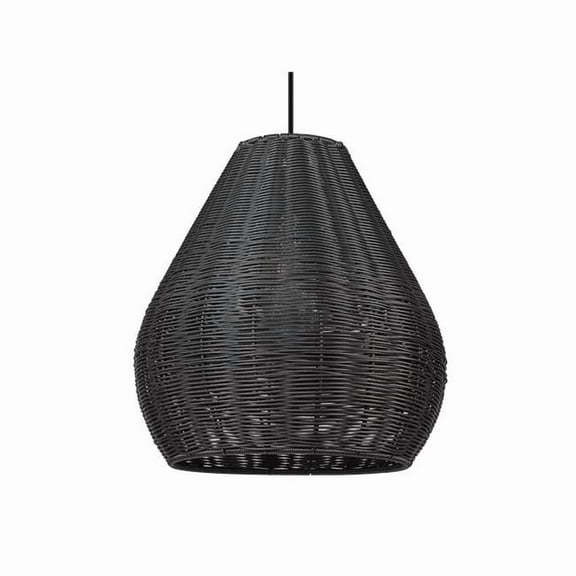 Wry Lighting Melany 1-light Outdoor Pendant in Natural Black