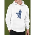 thumbnail image 2 of Blue Yeti  Snowboarder Hoodie Men -Image by Shutterstock, Male 3X-Large, 2 of 4