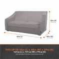 thumbnail image 3 of Modern Leisure Garrison Patio Loveseat Cover, Waterproof, 66"L x 40"W x 39"H, 2-Pack, Granite Gray, 3 of 15