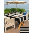 thumbnail image 4 of Outdoor Tablecloth with Umbrella Hole and Zipper, Black White Striped Rectangle Table Cloth 60x102 Inch Waterproof Tablecloth, Farmhouse Vintage Shabby Chic Wood Grain Picnic Table Cover for Patio, 4 of 7