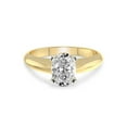 thumbnail image 3 of 1 Carat IGI Certified Oval Shape Lab Grown Diamond Engagement Ring | 14K Yellow Gold |Eloise Solitaire Knife Edge Lab Diamond Ring | FG-VS1-VS2 Quality Friendly Diamonds, 3 of 5