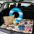 thumbnail image 2 of Qpednta Pumpkin Cobweb Cargo Liner 29"x39" All Weather Trunk Mat for SUV, Polyester Carpet Non-Slip Backing Machine Washable Water Resistant Rear Trunk Protector Universal Fits Sedan Truck, 2 of 7