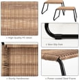 thumbnail image 4 of Outdoor Patio Footstools,PE Rattan Ottoman Wicker Foot Rest,Small Balcony Furniture Additional Seating Side Table for Outside 2 Set Beige, 4 of 14