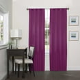 thumbnail image 1 of Eclipse Darrell Blackout Rod Pocket Window Curtain Panel, Boysenberry, 37x84, 1 of 4