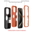 thumbnail image 6 of Hotpom Phone Case for iPhone 16 Pro Heavy Duty Shockproof Dustproof Phone Case, Black/ Orange, 6 of 6
