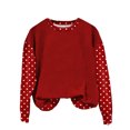 thumbnail image 3 of ZUKMRJPC Womens Crewneck Sweatshirts Fleece Lined Pullover Sweatshirt Fall Winter Trendy Patchwork Long Sleeve Cute Tops, 3 of 4