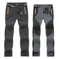 thumbnail image 3 of Pantalones deportivos al aire libre de primavera y verano con carcasa suave para hombre, pantalones de senderismo gruesos de polar transpirables y cálidos a prueba de viento con bloques de color para, 3 of 5
