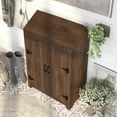 thumbnail image 6 of Amos 2-Door Wood Shoe Cabinet for 10 Shoes, Distressed Walnut, 6 of 9