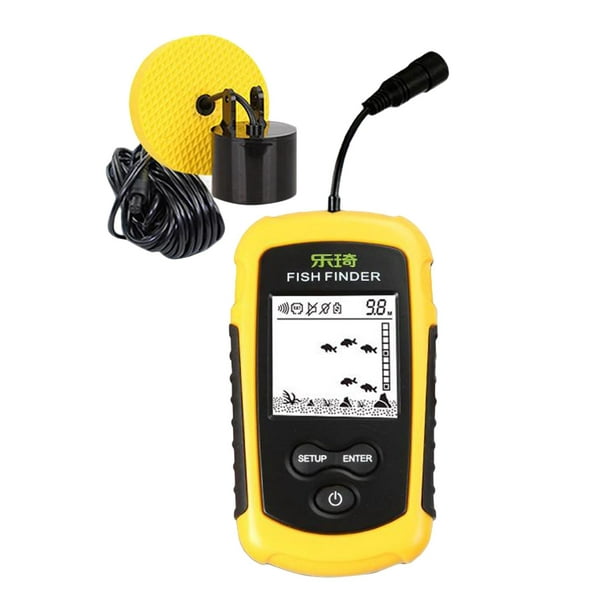 Siruishop Portable Fishing Sonar Handheld Wired Fish Sensor Black 26x17.5x6cm
