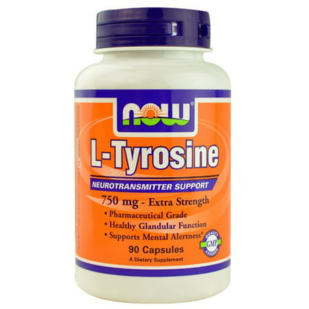 NOW Foods L-Tyrosine neurotransmetteur Soutien, 750mg, 90 Ct