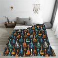 thumbnail image 5 of Bingfone Colorful Guitar Print Flannel Fleece Blanket Throw Blanket for Bed,Sofa,Couch,Travel,Camping(40"x30" ), 5 of 8