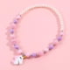 thumbnail image 5 of Pulsera divertida Accesorios versátiles para niñas Collar de cuentas morado rosa simple, 5 of 5