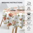 thumbnail image 4 of Floral Round Tablecloth 60 Inch Stain Resistant, Water Repellent, WrinkleFree Fall Flower Circle Cloth for Home, Kitchen, Dining, Party, 4 of 6