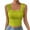 Olive, variant on Women's Wide Strap Square Neck Crop Tank Tops Ribbed Texture Sleeveless Slim Fit Cami Shirts Backless Going Out Tops S-2XL