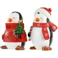 thumbnail image 6 of Northlight Glittered Penguins with Sweater and Scarf Christmas Figurines - 6" - Set of 2, 6 of 8
