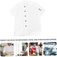 thumbnail image 4 of ZOUSSIQI Hotel Chef Uniform Striped Apron Cooking Cook Jacket Work Vests for Men Hairstylist Husk Dad Custom CA919-55443, 4 of 9