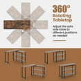 thumbnail image 4 of Gymax 360° Free Rotating Sofa Side Table Mobile L-shaped Laptop Table w/ Sliding Tabletop, 4 of 10