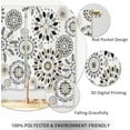 thumbnail image 4 of Boho Black White Mandala Floral Kitchen Curtains Modern Flower Small Short Cafe Window Curtains Indian Bohemian Rod Pocket Bathroom Drapes Treatment Tier Curtains 2 Panels (27.5x39 Inch), 4 of 6