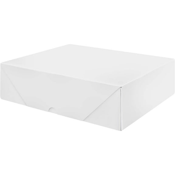 White Letterhead Folding Boxes - 25 Per Pack (8 1/2 x 11 x 2"- Standard)