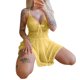thumbnail image 1 of Conjunto De Pijama De Encaje Sexy Halter Hueco De Cuello Bajopangjing, 1 of 4