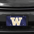 thumbnail image 2 of Washington Huskies Purple Mirrored Laser Cut License Plate Laser Tag, 2 of 8