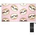 thumbnail image 6 of Yibo Sloth Pink Beach Towel Thick Quick Drying Lightweight for Travel Women Men, 6 of 7