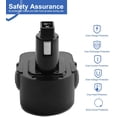 thumbnail image 2 of 3.5Ah 9.6V Battery Compatible with Dewalt DE9061 DE9062 DW9061 DW9062 DE9036 DW911 DW921 DW9614 DW050 DW926K-2 DW952 DW955K-2 DW967k Cordless Power Tool, 2 of 7