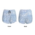 thumbnail image 4 of Disketp White Bule Glitter Print Women's Shorts Workout Shorts for Athletic Gym Running Shorts with Phone Pockets X-Large, 4 of 8