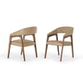 thumbnail image 1 of HomeRoots Chaise de Salle à Manger Moderne, Taupe et Noyer (Ensemble de 1), 1 of 3