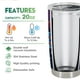 thumbnail image 4 of Taza de café Tumbler Oasisdream de 600 ml con estampado de mariposas, 4 of 6