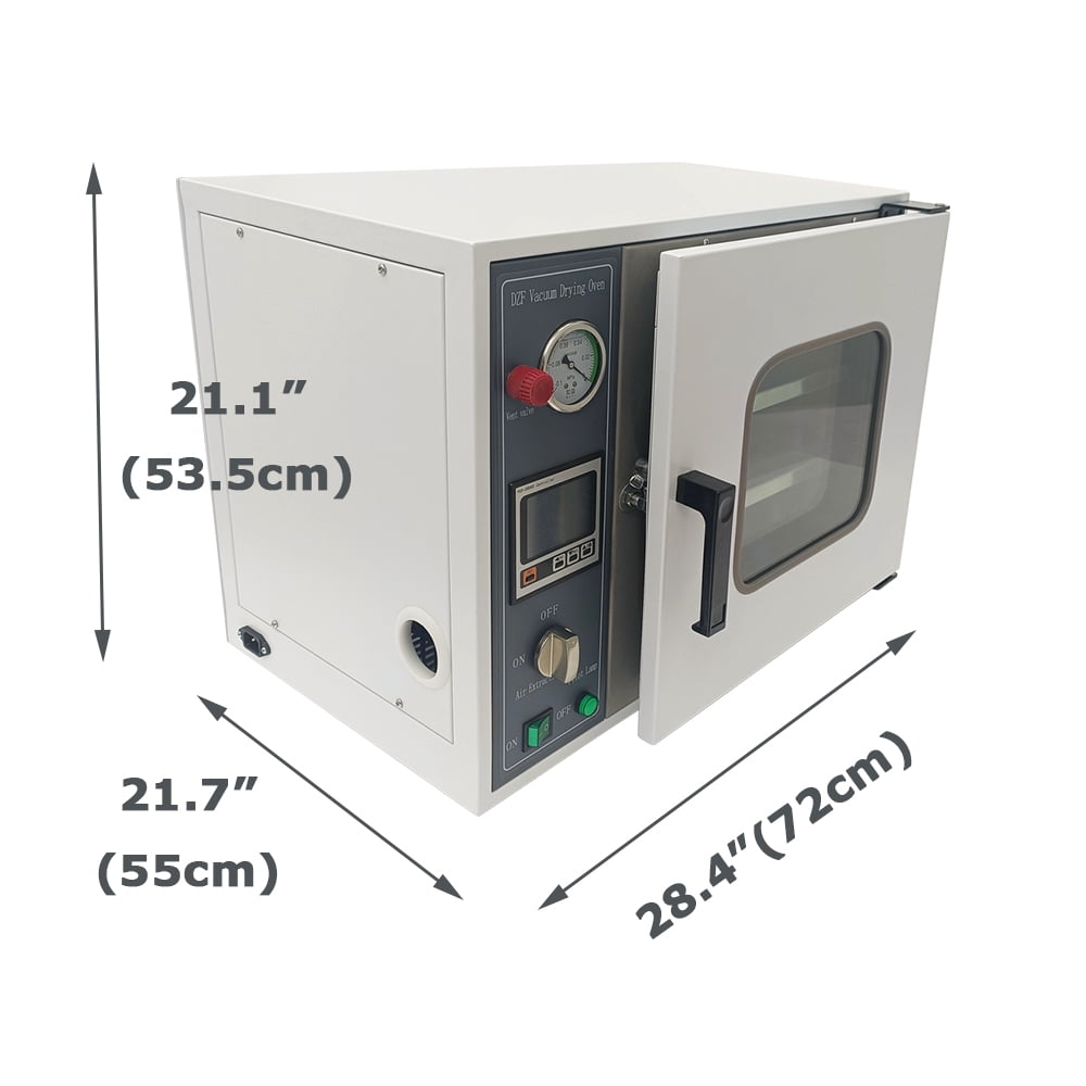 1.9 Cu Ft Digital Vacuum Drying Oven 304 Stainless Steel Industrial Laboratory Drying Chamber 110V