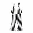 thumbnail image 1 of EYIIYE Été Bambin Filles Combinaison Sans Manches Rayures Imprimé Pantalon, 1 of 6