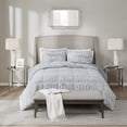 thumbnail image 3 of Soft Plush Comforter Set, Long Faux Fur Bedding Set, Mid Century Down Alternative Beddingnull with 2 Matching Shams, Twin/Twin XL, Grey 3 Piece, 3 of 8