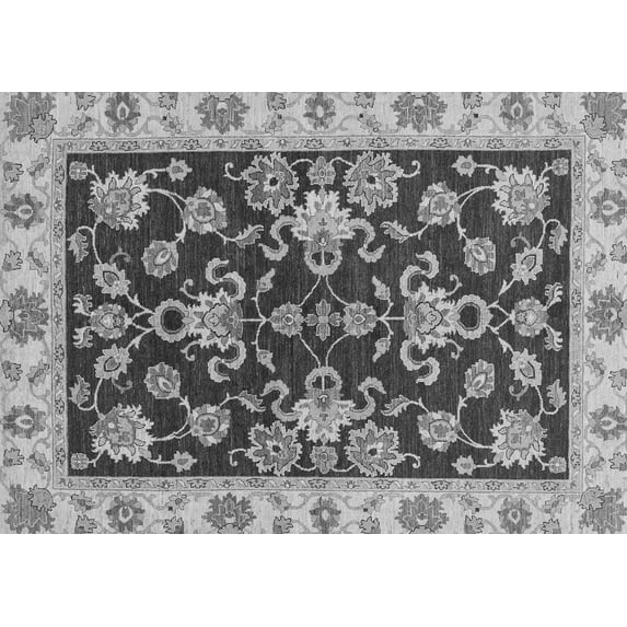 Ahgly Company Indoor Rectangle Oriental Gray Traditional Area Rugs, 4' x 6'