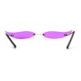 thumbnail image 2 of Mico Cut Out Narrow Blade Cat Eye Rimless Color Sunglasses Gold Purple, 2 of 4
