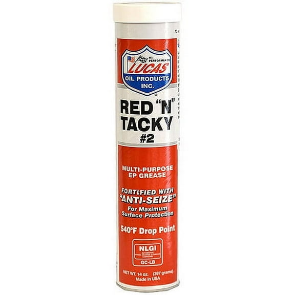 Lucas 10005 Red N Tacky EP Grease - Multi-Purpose Lubricant - 14 Oz