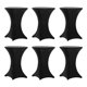 thumbnail image 1 of Manteles de mesa de cóctel Tina's Highboy de spandex, 30 x 42 cm, color negro, paquete de 6, 1 of 7