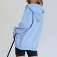 thumbnail image 4 of Mohiass Button Up Y2K Hoodies for Women Casual Oversized Hooded Sweatshirt Long Sleeve Trendy Athletic Jackets with Pockets Sky Blue L, 4 of 7