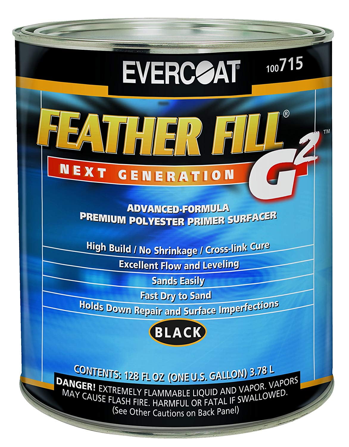 Evercoat 715 Feather Fill G2 Black Polyester Primer Surfacer 1 gallon