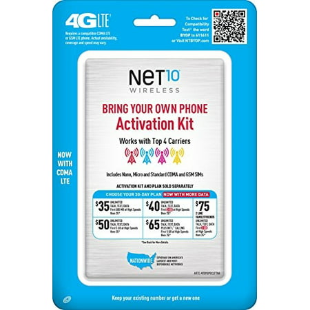 Net10 Bring Your Own Phone SIM Activation Kit - Retail