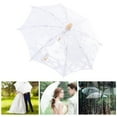 thumbnail image 3 of Wedding Umbrella Decor Lace Umbrella Parasol Craft Umbrella for Banquet Exquisite Umbrella Racks, 3 of 7