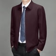thumbnail image 2 of Jackets for Men, Lapel Collar Casual Business Jacket for Men Full Zip Front Slim Relaxed Fit Tops Fall Elegant Office Formal Coat, 2 of 7
