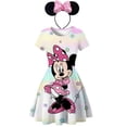 thumbnail image 1 of New Girls Dress Cute Minnie Kids Baby Girls Vestidos Ropa Dibujos animados Mickey Print Summer Dot Manga corta Niños Ropa 2-10Y7-8T (Tag140) Gao Jinjia LED, 1 of 2