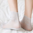 thumbnail image 4 of 5 Pairs Women Lace Fishnet Socks Nylon Sheer Ankle Dress Sokcs, 4 of 7